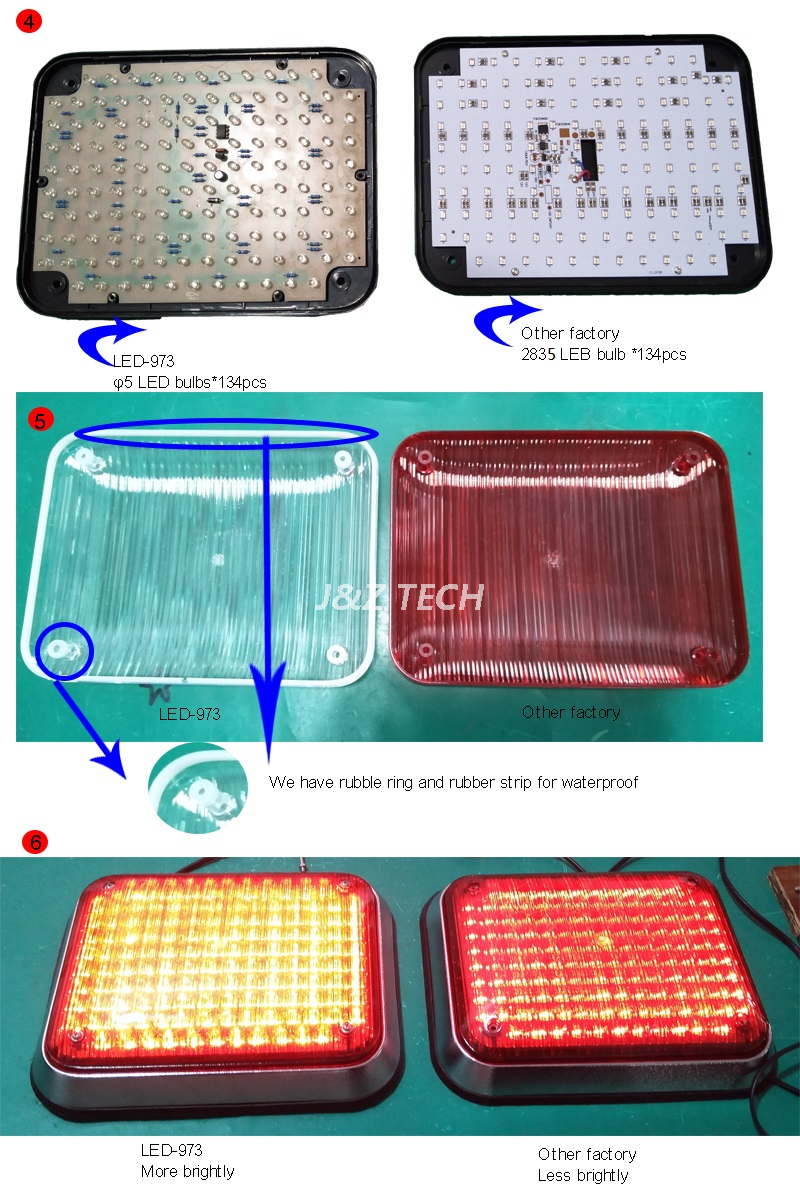 Lumière de périmètre d'ambulance à LED d'avertissement stroboscopique de marque latérale